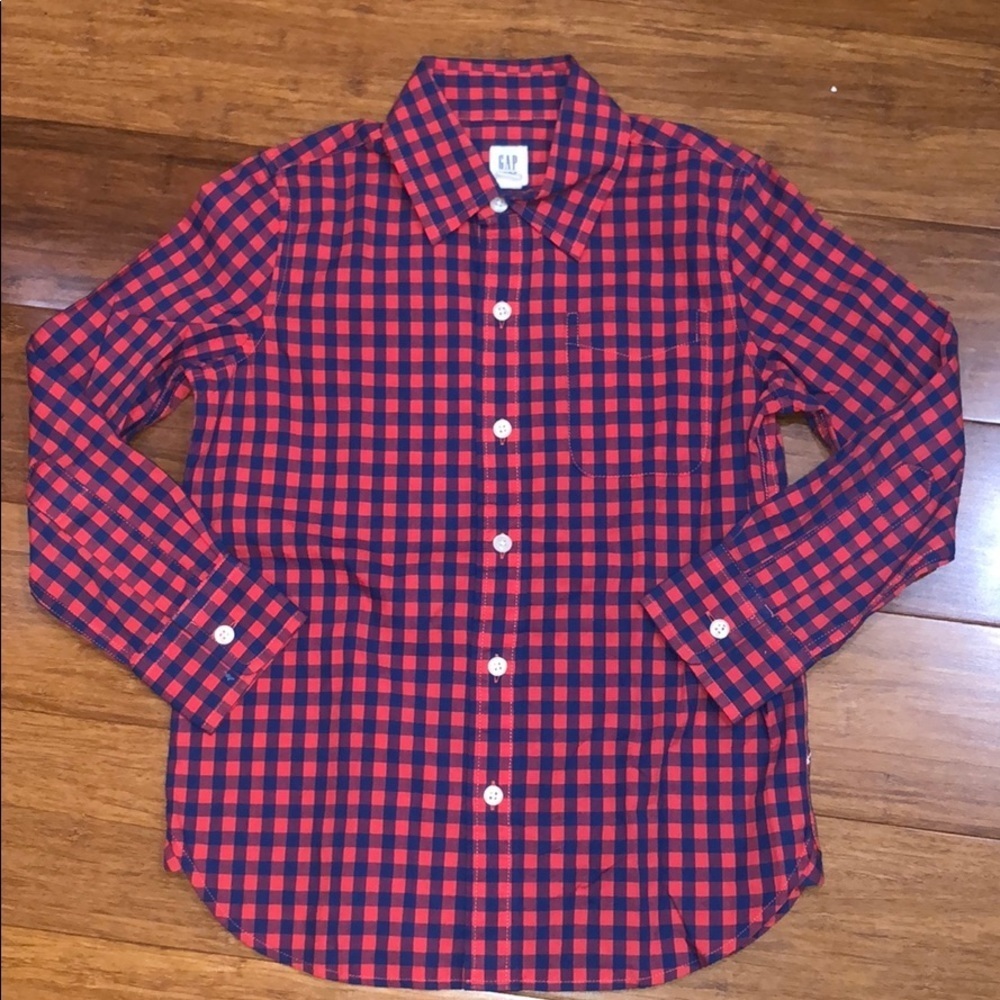 Gap Kids boys button down long sleeved shirt size large (10) used once!